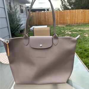 LONGCHAMP COATED CANVAS LARGE TOTE BAG